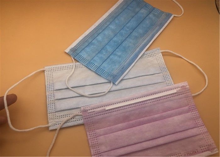 Αντιιός 3 μίας χρήσης μη υφαμένη μάσκα προσώπου πτυχών/μπλε μη υφαμένη μάσκα προσώπου υφάσματος