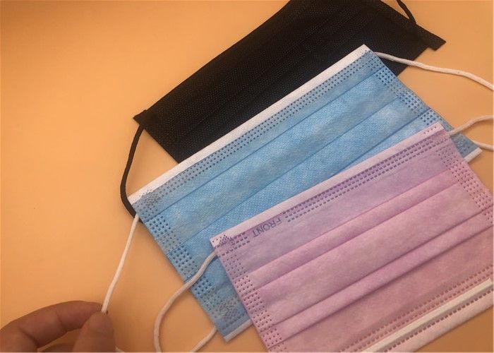 Το χρώμα προσάρμοσε 3 πτυχών τη χειρουργική εύκολη μεταφορά πρόληψης σκόνης μασκών μιάς χρήσεως
